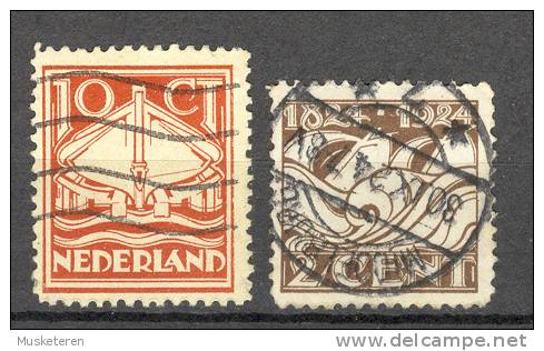 Netherlands 1924 Mi. 141-42 Rettungsgesellschaft Rescue Company Schiff In Seenot Ship In See Need - Used Stamps