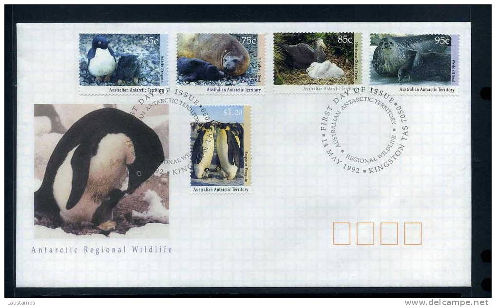 AAT 1992 Wildlife, Penguins FDC - Pingouins & Manchots