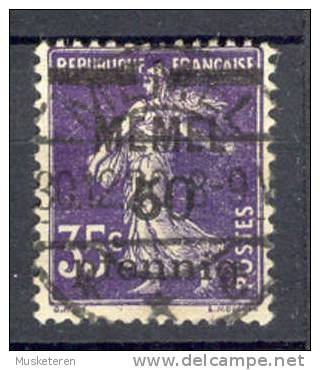 Memel Klaipeda 1921 Mi. 48 15 Auf 50 Pf Auf 35 C French Stamp Overprinted Deluxe MEMEL Cancel !! - Sonstige & Ohne Zuordnung