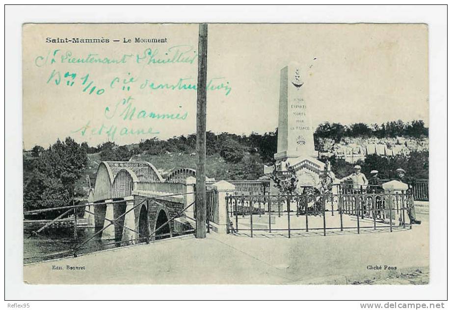 SAINT MAMMES - Le Monument - Saint Mammes