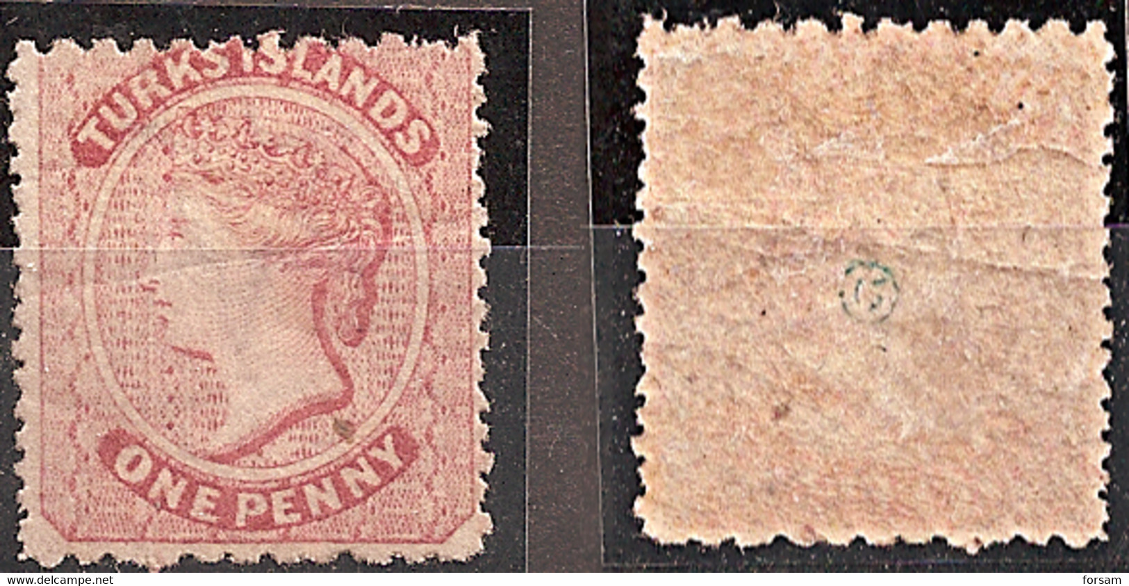 TURKS & CAICOS ISLANDS..1873/1879...Michel # 4...MLH...MiCV - 50 Euro. - Turks & Caicos (I. Turques Et Caïques)