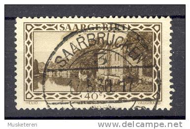 Saar Saargebiet 1926 Mi. 113 Kaserne Saarlouis Deluxe Cancel SAARBRÜCKEN !! - Oblitérés