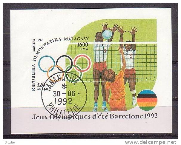 Olympia´92,  Madagaskar  Bl.191 , O  (D 340)* - Summer 1992: Barcelona