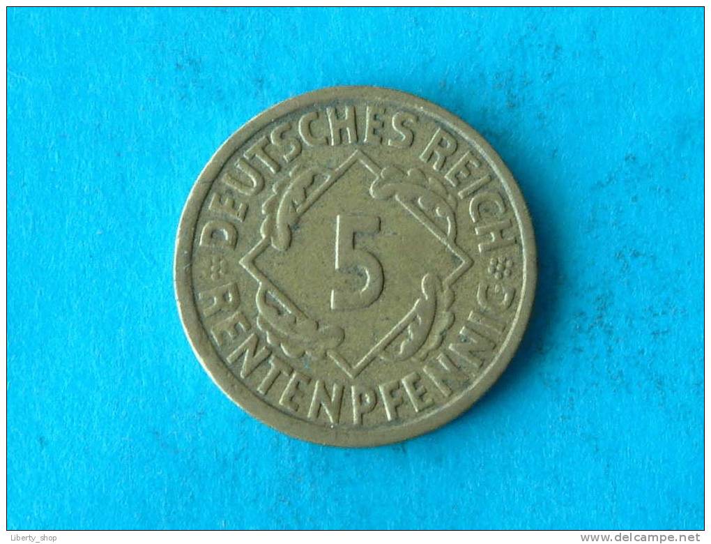 1924 A - 5 RENTENPFENNIG VF / KM 32 ! - 5 Rentenpfennig & 5 Reichspfennig