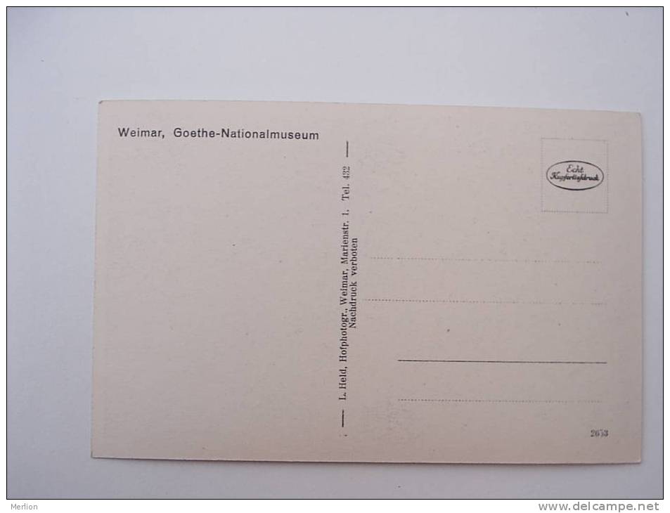 Weimar -Goethe - Arbeitzimmer - VF  D52754 - Weimar