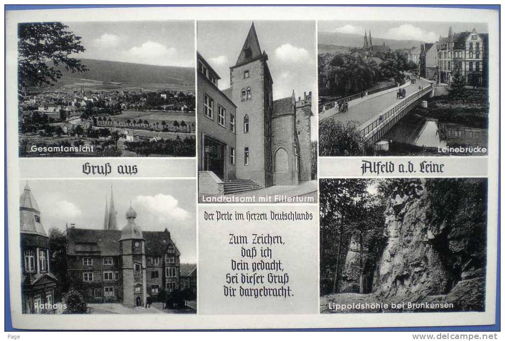 Alfeld,5-Bild-Karte,Gruß Aus,Alfeld An Der Leine,1950-1960 - Alfeld