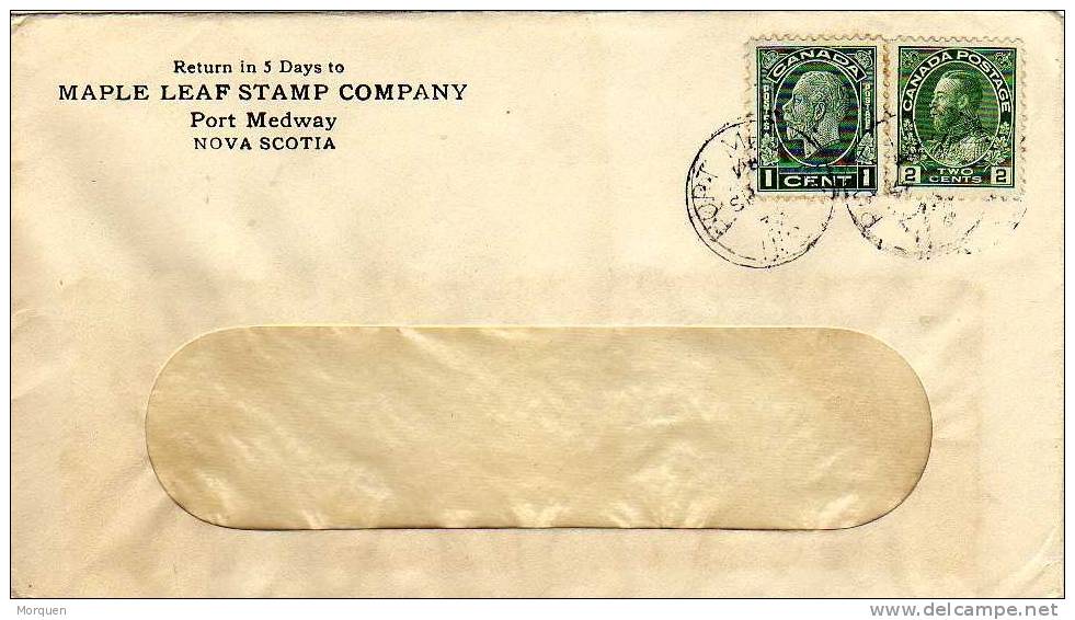 Carta Port Medway (Canada) 1938. Nueva Escocia - Lettres & Documents