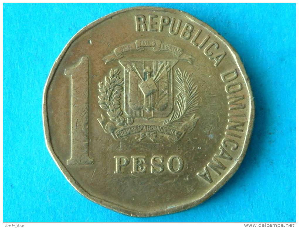 1 PESO 1991 VF / KM 80.1 ! - Dominicana