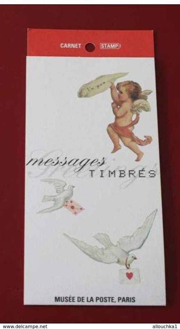 BLOC DE 6 VIGNETTES STAMPS LABELS ETQUETAS POUR AGREMENTER LES LETTRES  MUSEE DE LA POSTE  ERINOPHILIE -MESSAGES TIMBRES - Blocs & Carnets