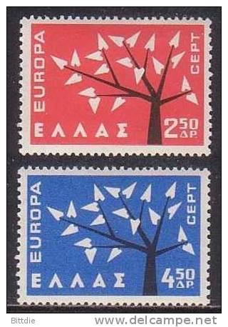 Europa/Cept, Griechenland  796/97 , Xx  (D 433)* - 1962