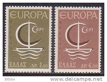 Europa/Cept, Griechenland  919/20 , Xx  (D 434)* - 1966