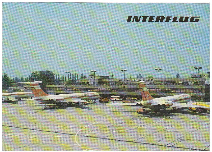 INTERFLUG BERLIN SCHONEFILD AIRPORT (A13430) AIRLINE ISSUED - Vliegvelden