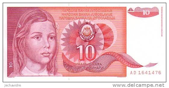 YOUGOSLAVIE   10 Dinara  Emission Du 01-09-1990   Pick 103    ***** BILLET  NEUF ***** - Yugoslavia