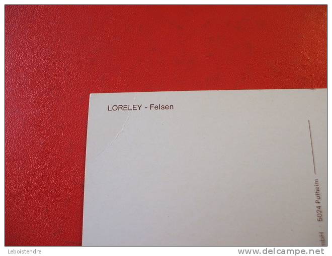 CPM  ALLEMAGNE LORELEY  FELSEN - Loreley