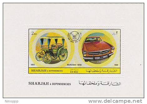 Sharjah-1969 Mercedes Benz Souvenir Sheet MNH - Schardscha