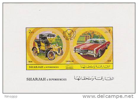 Sharjah-1970 Cadillac Imperforated Souvenir Sheet MNH - Sharjah