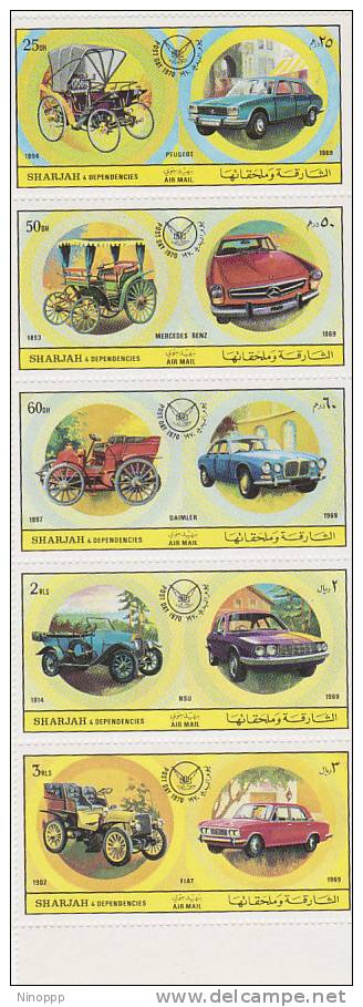 Sharjah-1971 Automobiles 674-683 MNH - Sharjah