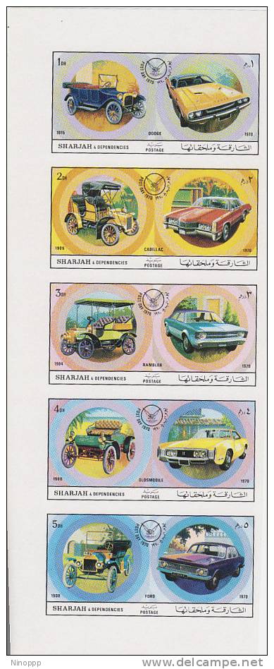 Sharjah-1971 Automobiles 781-790B Imperforated MNH - Sharjah