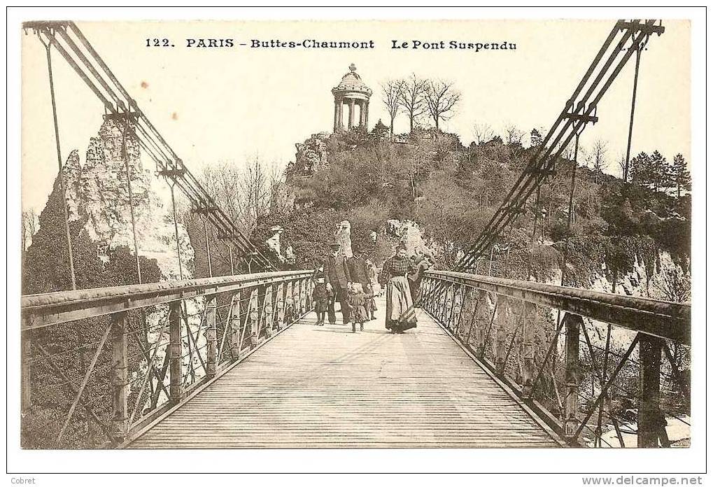 PARIS - Parc Des Buttes Chaumont - Le Pont Suspendu - Paris (19)