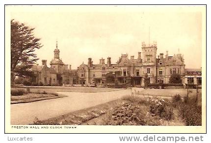 PRESTON HALL AND CLOCK TOWER. - Sonstige & Ohne Zuordnung