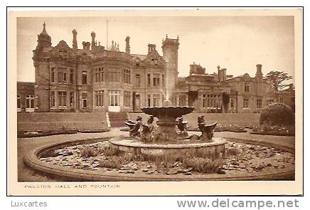 PRESTON HALL AND FOUNTAIN . - Sonstige & Ohne Zuordnung