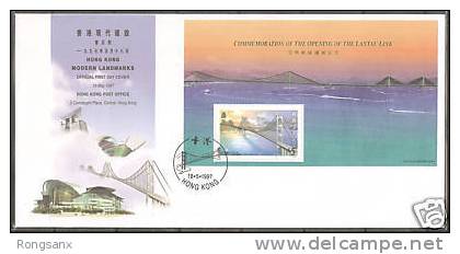 1997 HONG KONG Modern Landmarks MS(BRIDGES) FDC - FDC