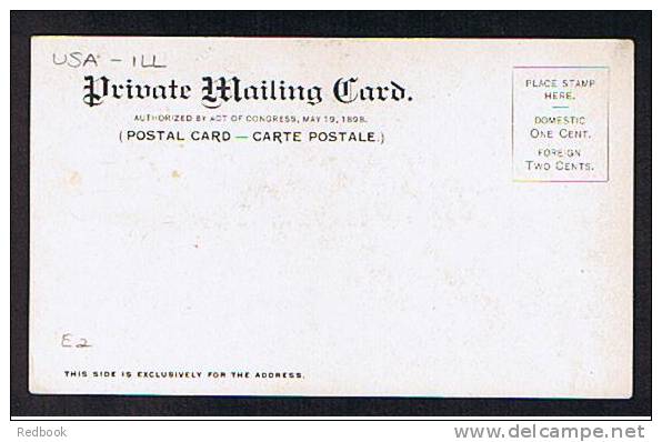 Early Private Mailing 3 View Postcard - Preoria Illinois USA - Main & Adams Steet - Court House -  Ref 7880 - Andere & Zonder Classificatie