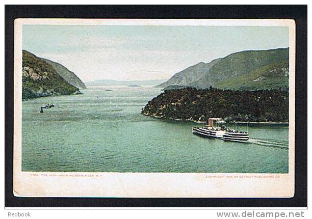 Early Postcard Paddlesteamer Ship - The Highlands Hudson River New York USA - Ref 437 - Other & Unclassified