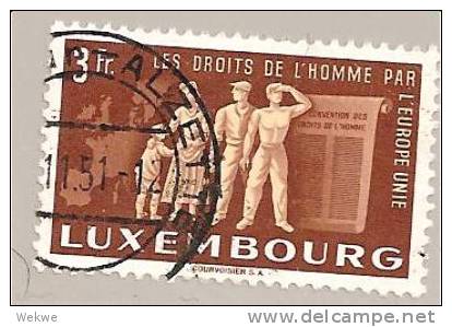 Lux Mi.Nr.482/  LUXEMBURG - EUROPA, Menschenrechte 1951 O - Gebraucht