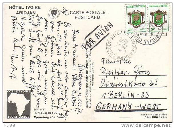 Ivory Coast - Abidjan - Hotel Ivoire - 2x Nice Stamps - Elfenbeinküste