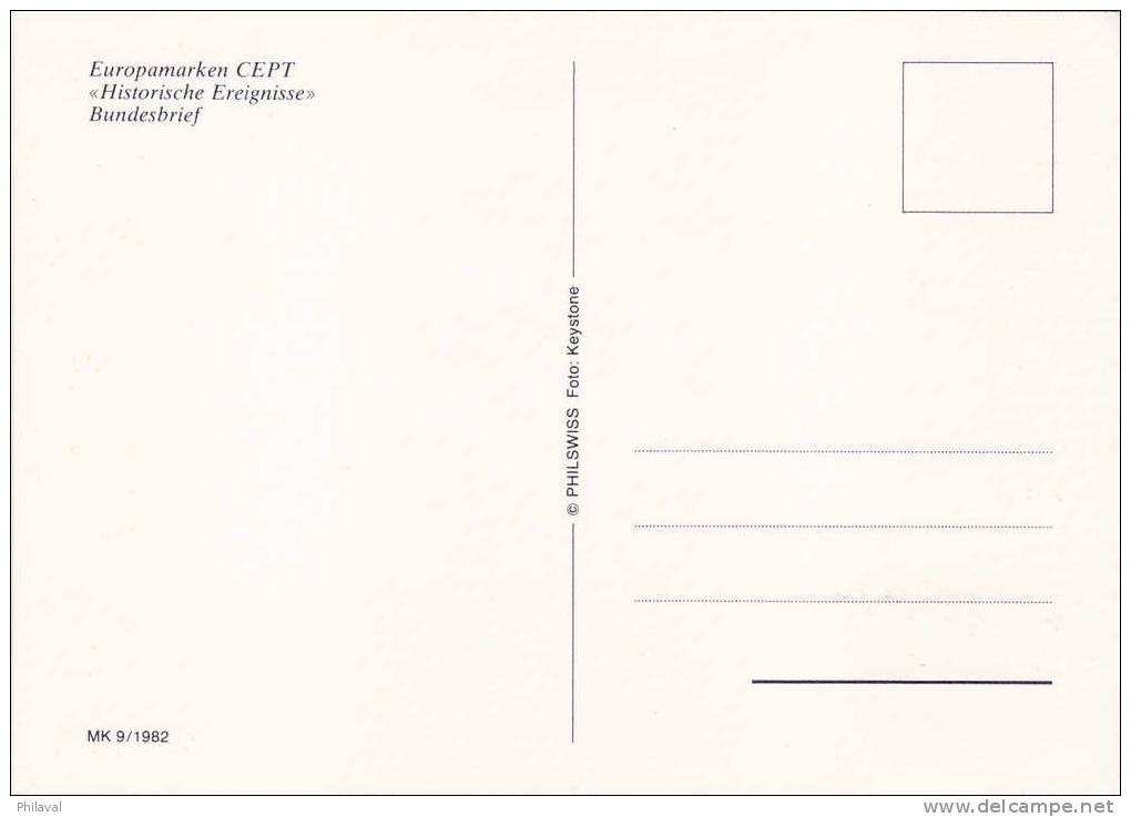 Carte Maximum 1982 : Europamarken CEPT : Histirische Ereignisse Bundesbrief - Cartes-Maximum (CM)