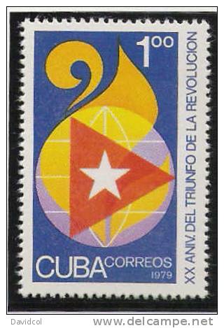 P901.-.C U B A.-( 1979 ).- " 20 ANIVERSARIO DE LA REVOLUCION  ".-  EDIFIL #: 2533.- MNH - Unused Stamps