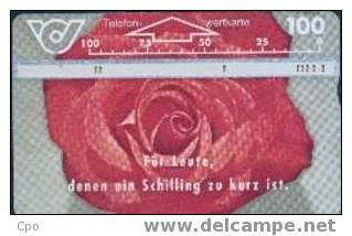 # AUSTRIA 35 Rose 100 Landis&gyr 04.92 -fleurs,flowers- Tres Bon Etat - Oesterreich