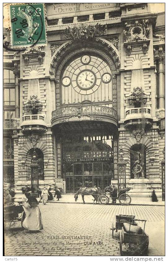 Commerce - Magasins - Architecture Attelage - Métiers - Horloge - Paris 75018 - Negozi