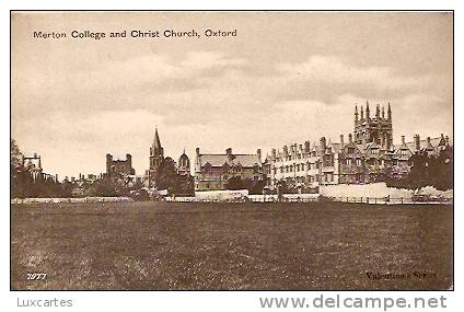 MERTON COLLEGE AND CHRIST CHURCH .OXFORD.  / VALENTINES SERIES - Oxford