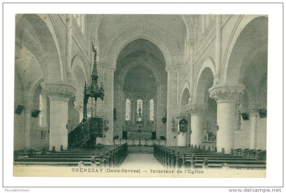 THENEZAY (79) - CPA  - Intérieur De L'église - Thenezay