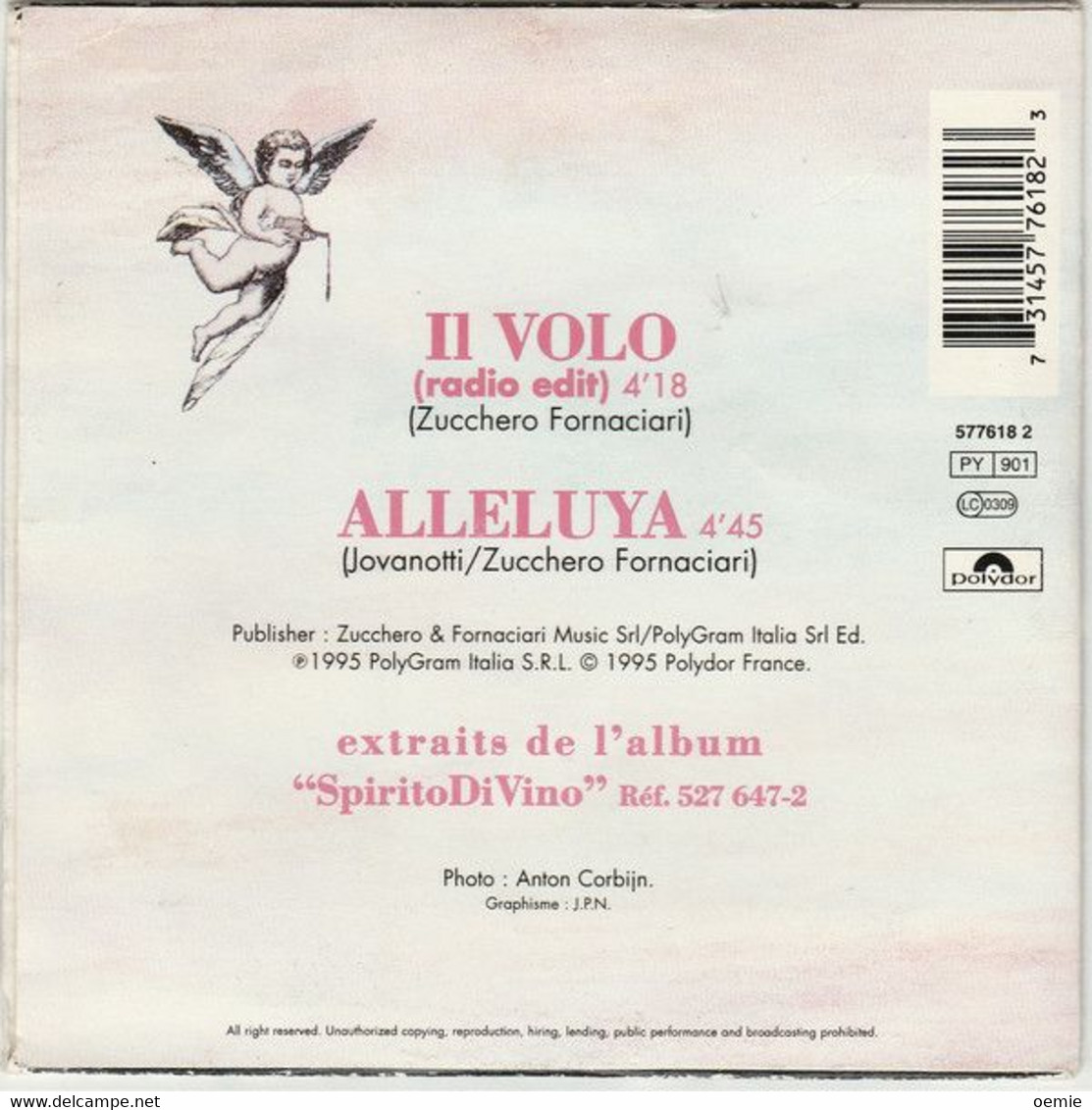 ZUCCHERO °  IL  VOLO  Cd Single - Autres - Musique Italienne