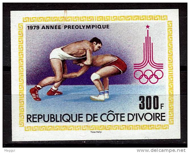 COTE D ´IVOIRE   N° 515   * *   NON DENTELE  JO 1980   Lutte - Worstelen