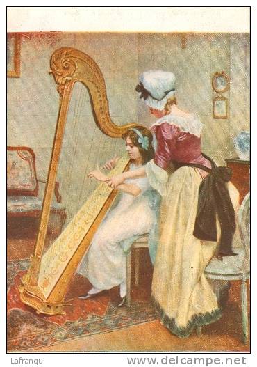 ARTISTES-ref 336- Musique -instruments De Musique -musicien -enfant Jouant De La Harpe -salon De Paris -par Mme Philippa - Musique Et Musiciens
