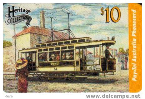 AUSTRALIA $10 TASMANIA  TRAMWAY TRAIN  TRAINS 1904 WOMAN SHIP USED ONLY  MINT   SPECIAL PRICE !!!! - Australie