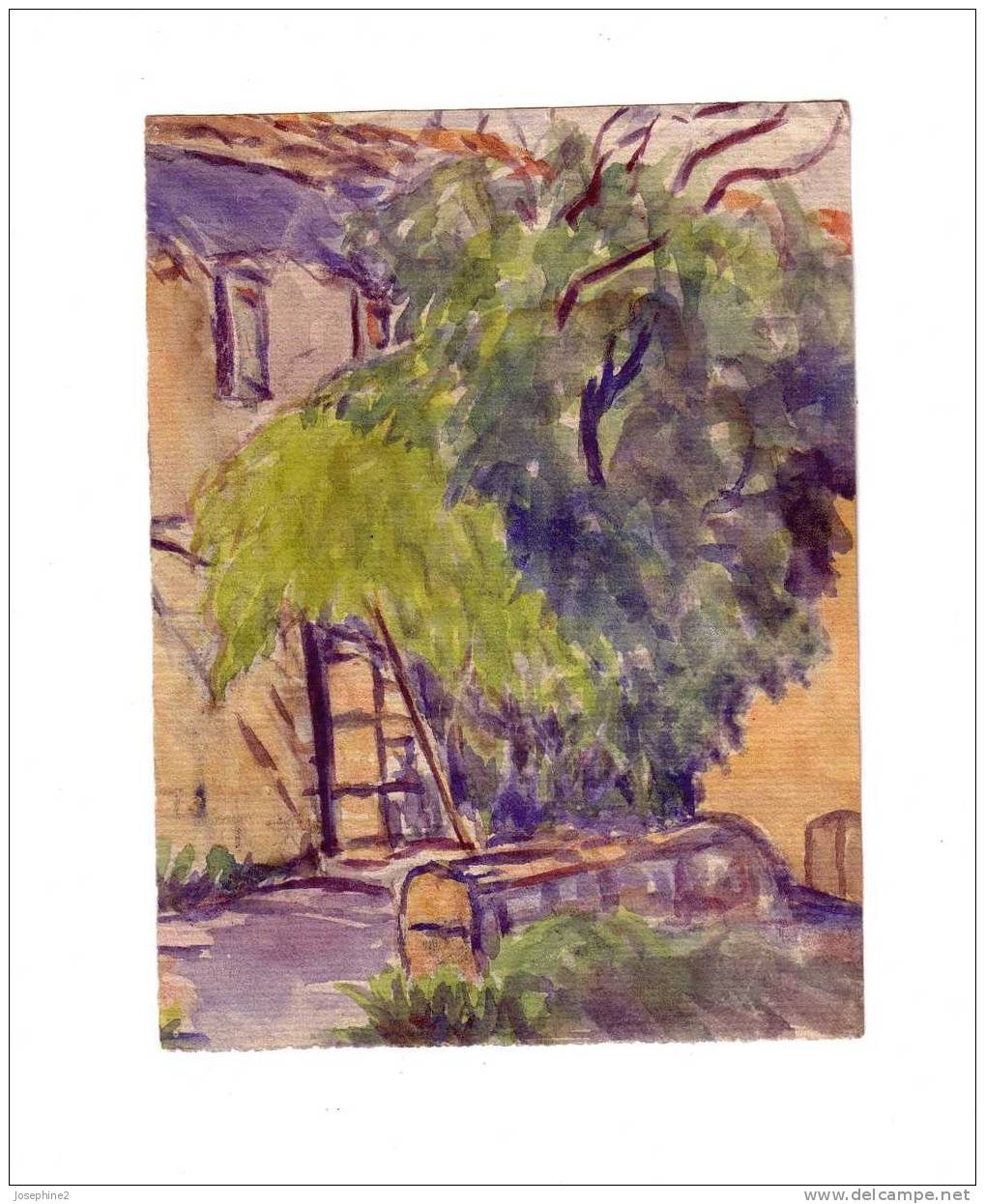 Façade D´un Mas En Provence - Aquarelle - Aquarelles