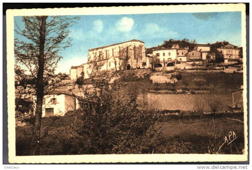 Cpa. MONTAIGU DE QUERCY. L´Eglise Et Le Vieux Château.    Carte Neuve. - Montaigu De Quercy