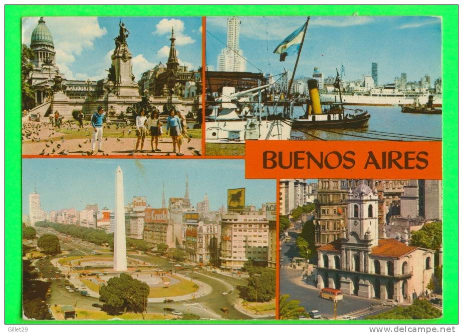 BUENOS AIRES, ARGENTINE - 4 MULTIVUES - CIRCULÉE EN 1975 - - Argentine