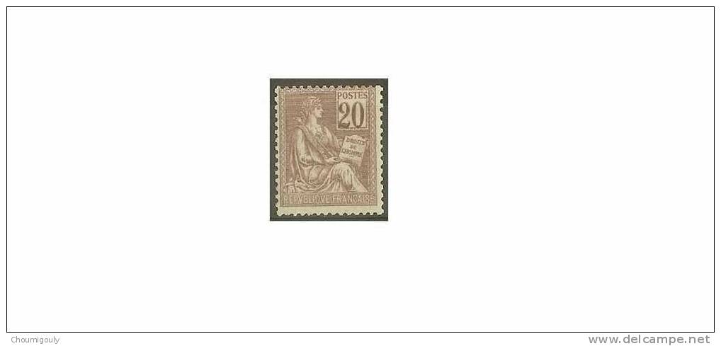 France N°113 Neuf Sans Charnière, TB - 1900-02 Mouchon