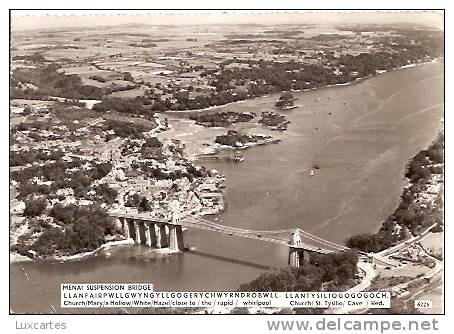 MENAI SUSPENSION BRIDGE. LLANFAIRPWLLGWYNGYLLGOGERYCHWYRNDROBWLL - LLANTYSILIOGOGOGOCH. - Anglesey