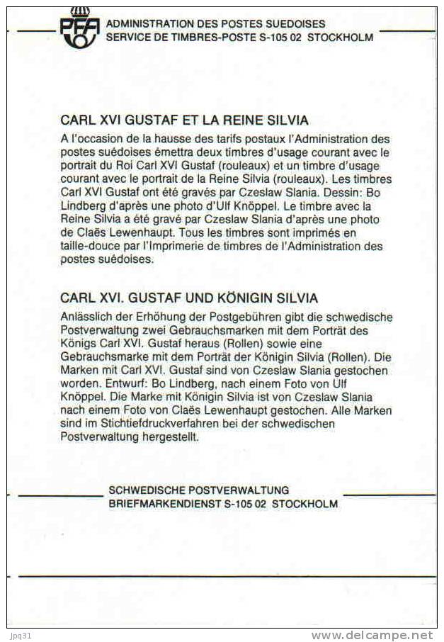 Enveloppe 1er Jour Suède No 1225-27 - Stockholm 25/05/1983 - Roi Charles XVI Gustav Et Reine Silvia - FDC