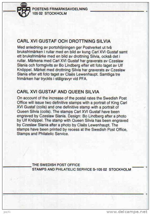 Enveloppe 1er Jour Suède No 1225-27 - Stockholm 25/05/1983 - Roi Charles XVI Gustav Et Reine Silvia - FDC