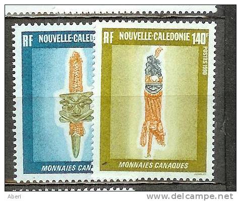 Nouvelle Calédonie N° 592; 593**    MONAIES CANAQUES - Unused Stamps
