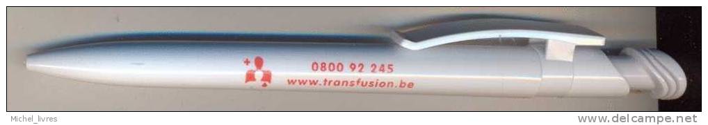Croix-rouge De Belgique - Service De Transfusion Du Sang - Bic Blanc - Neuf - Other & Unclassified