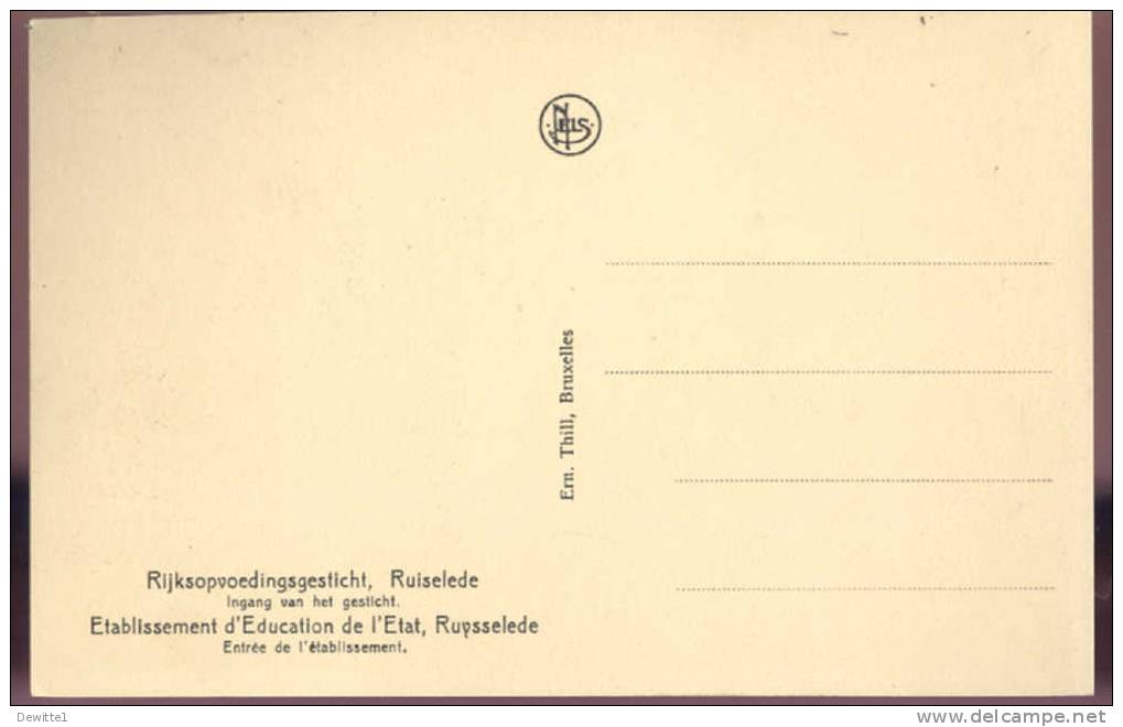 Ruiselede   Rijksopvoedingsgesticht   Ingang Van Het Gesticht - Ruiselede